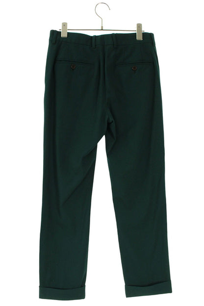 Marni Green Wool Blend Button-Fly Trousers Size 32