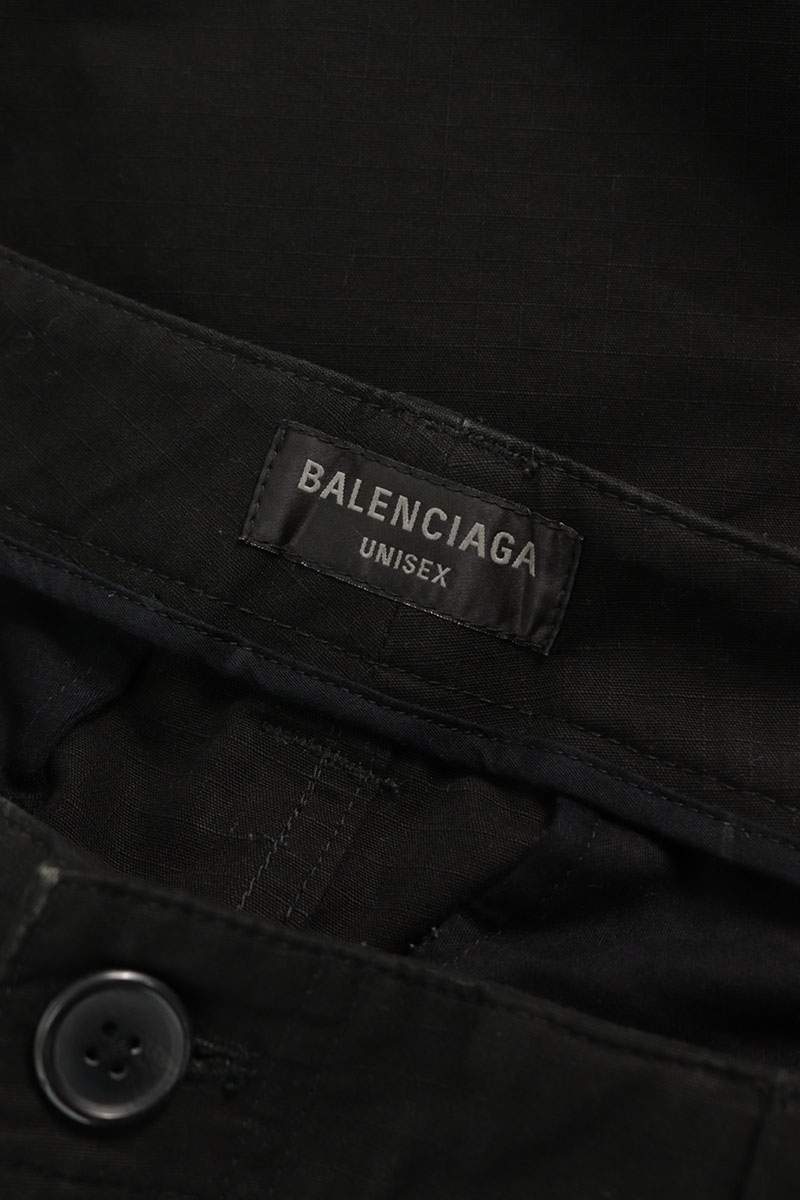 BALENCIAGA Cut-Up Cargo Baggy Pants Black Size 30