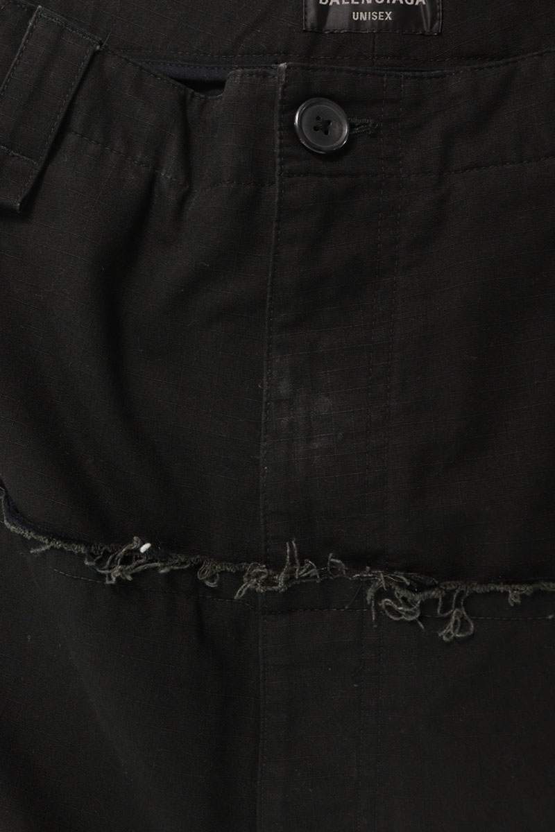 BALENCIAGA Cut-Up Cargo Baggy Pants Black Size 30
