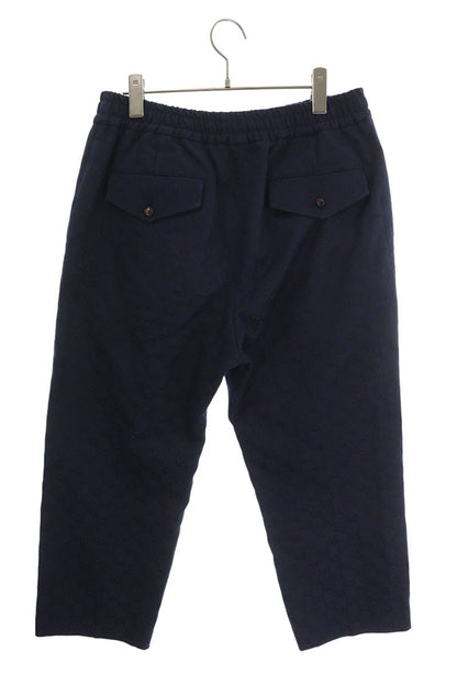 GUCCI Navy GG Cotton Canvas Pants Size 34