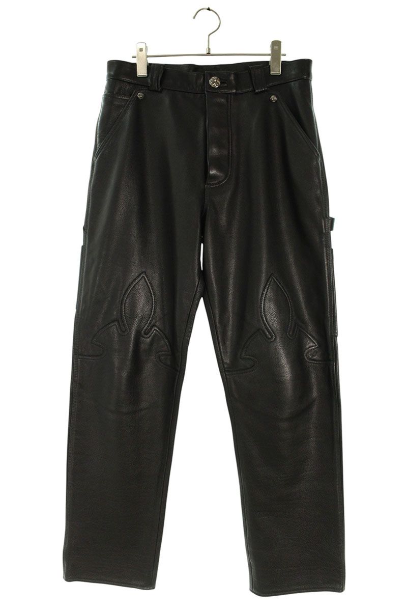Chrome Hearts CARPENTER LTHR Flare Knee Pants Size 31