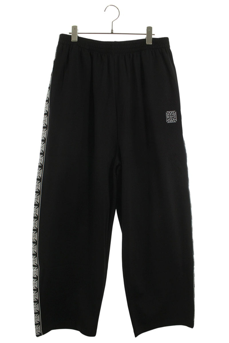 VETEMENTS 26SS Biker Cross Tape Track Pants Black Size 34