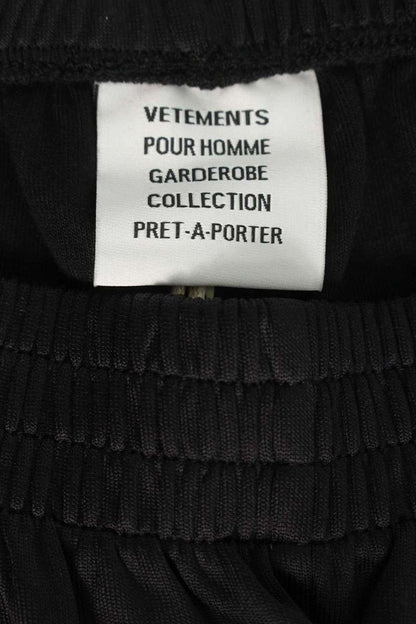VETEMENTS 26SS Biker Cross Tape Track Pants Black Size 34