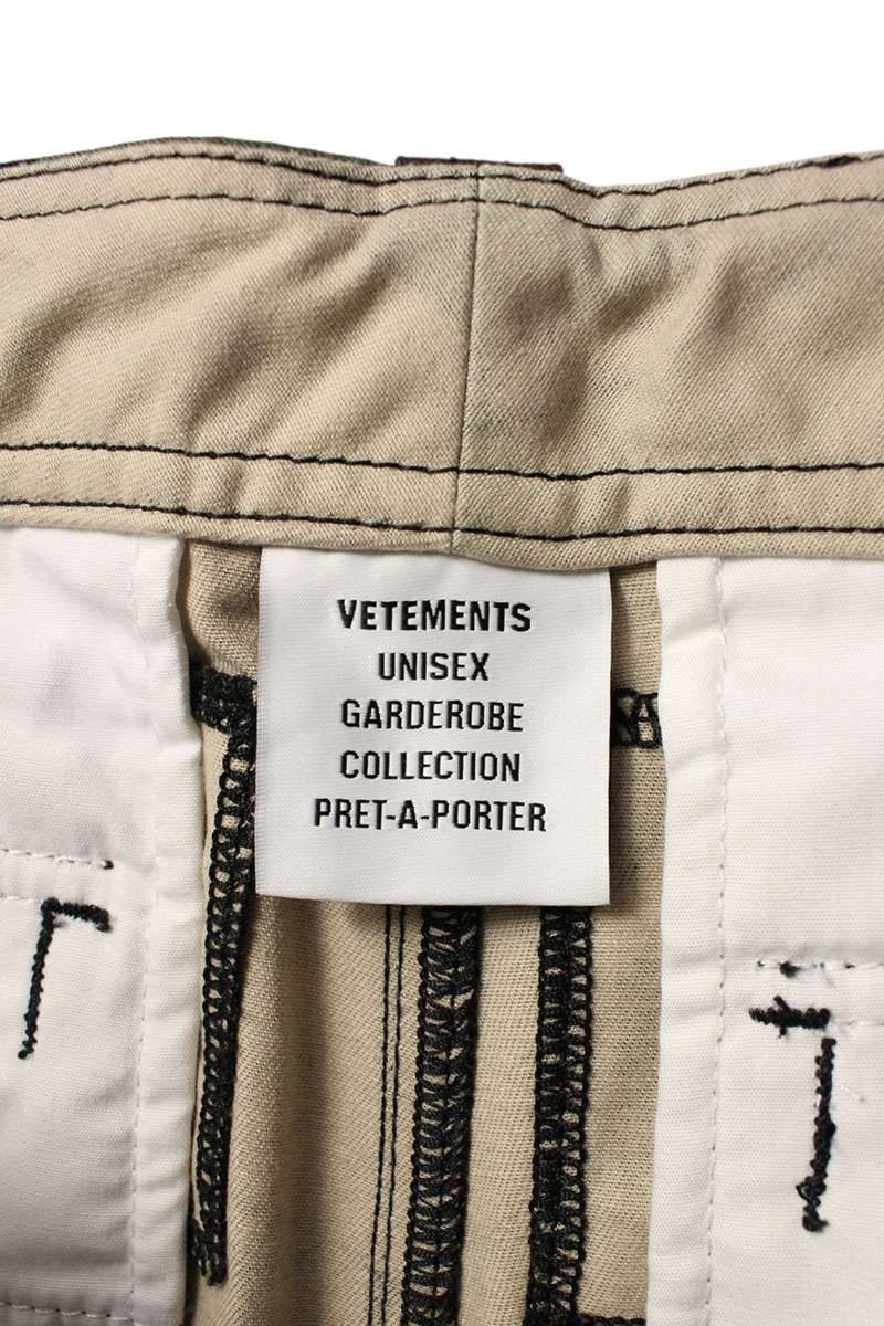 VETEMENTS 26SS Green Camo Zip-Off Cargo Pants Size 30