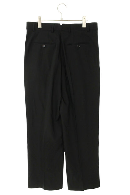 AMI 26SS Wool Waist Wide Long Pants Black Size 40