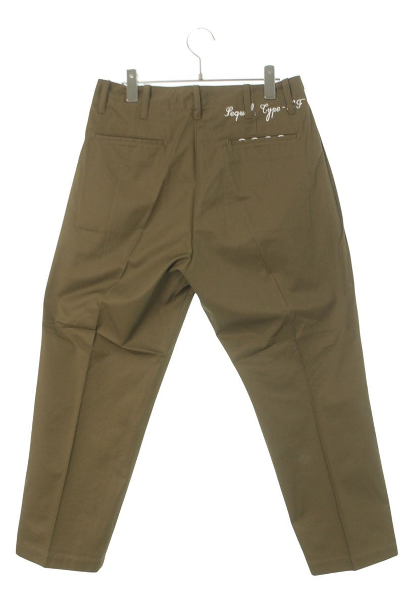 SEQUEL 25SS Logo Print Chino Pants Brown Size 30