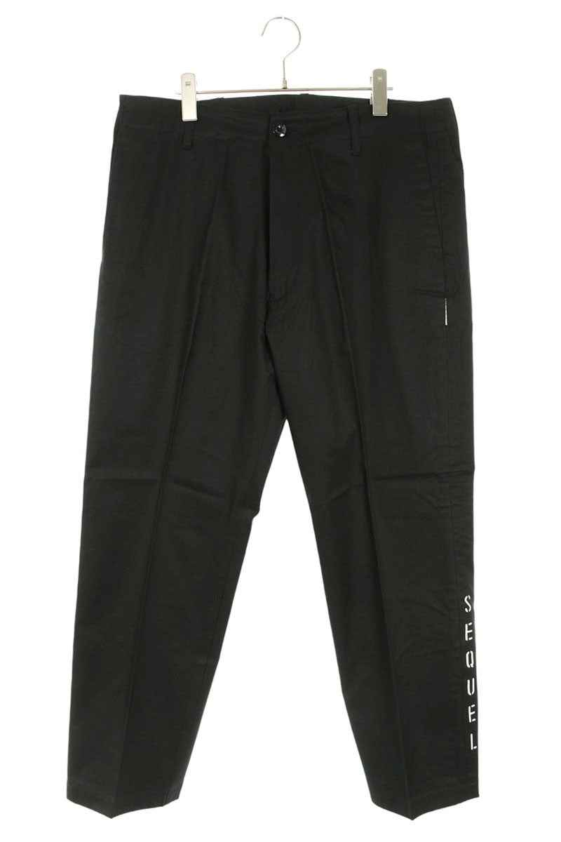 SEQUEL 25SS Logo Print Pants Black Size 30