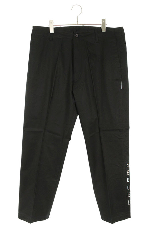 SEQUEL 25SS Logo Print Pants Black Size 30