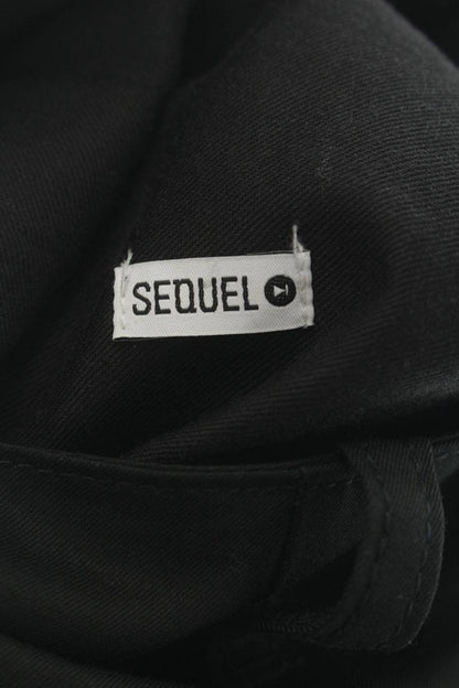 SEQUEL 25SS Logo Print Chino Pants Black Size 30