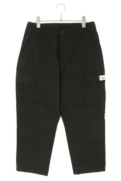 SEQUEL 24AW Logo Print Cargo Pants Black Size 30