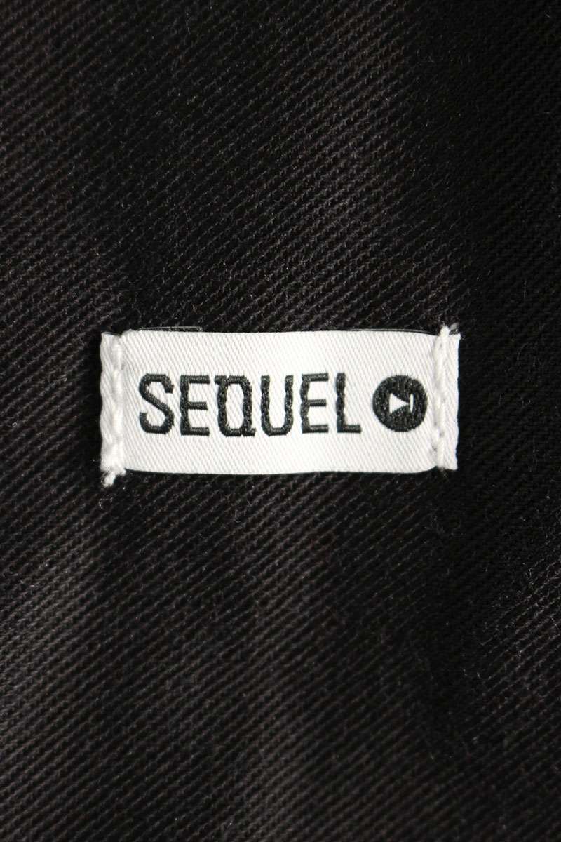 SEQUEL 25SS Logo Print Chino Pants Black Size 34