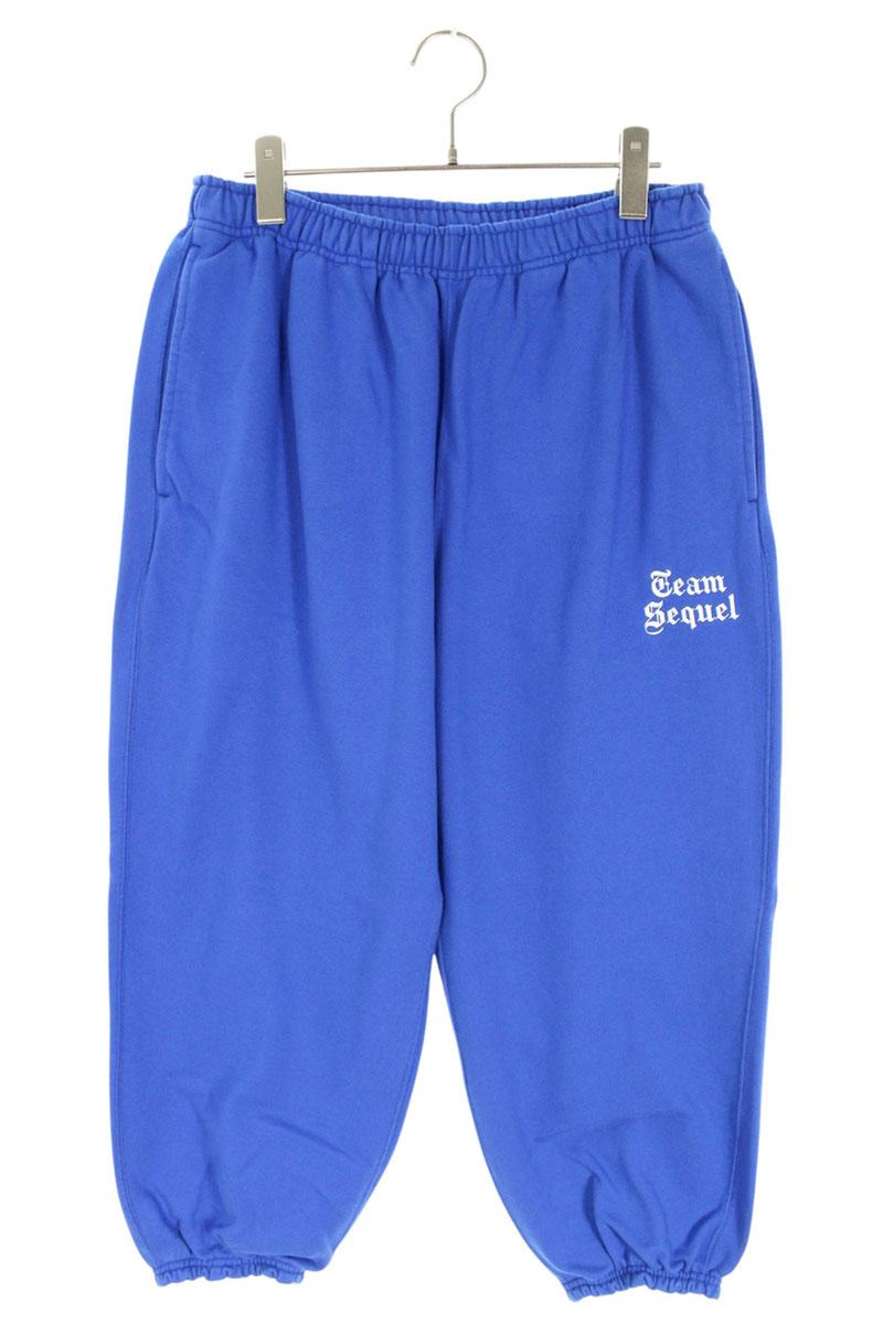 SEQUEL 25SS Logo Embroidered Sweatpants Blue Size 32