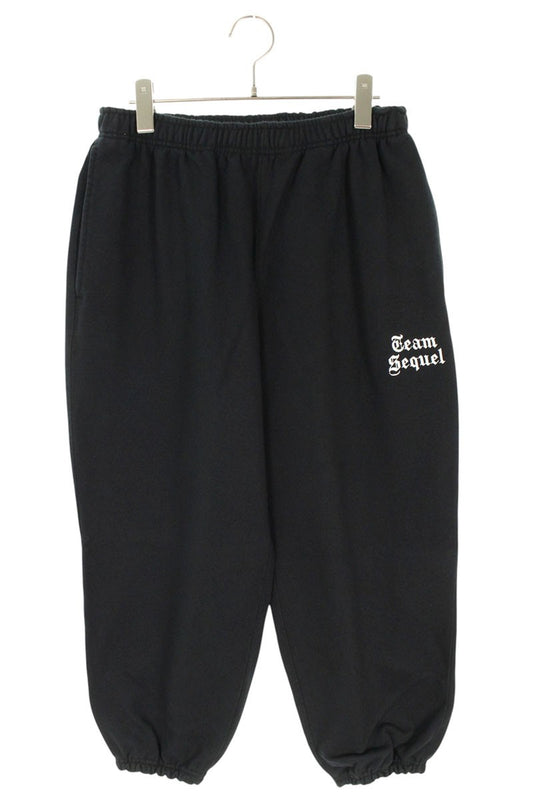 SEQUEL 25SS Logo Embroidered Sweatpants Black Size 32