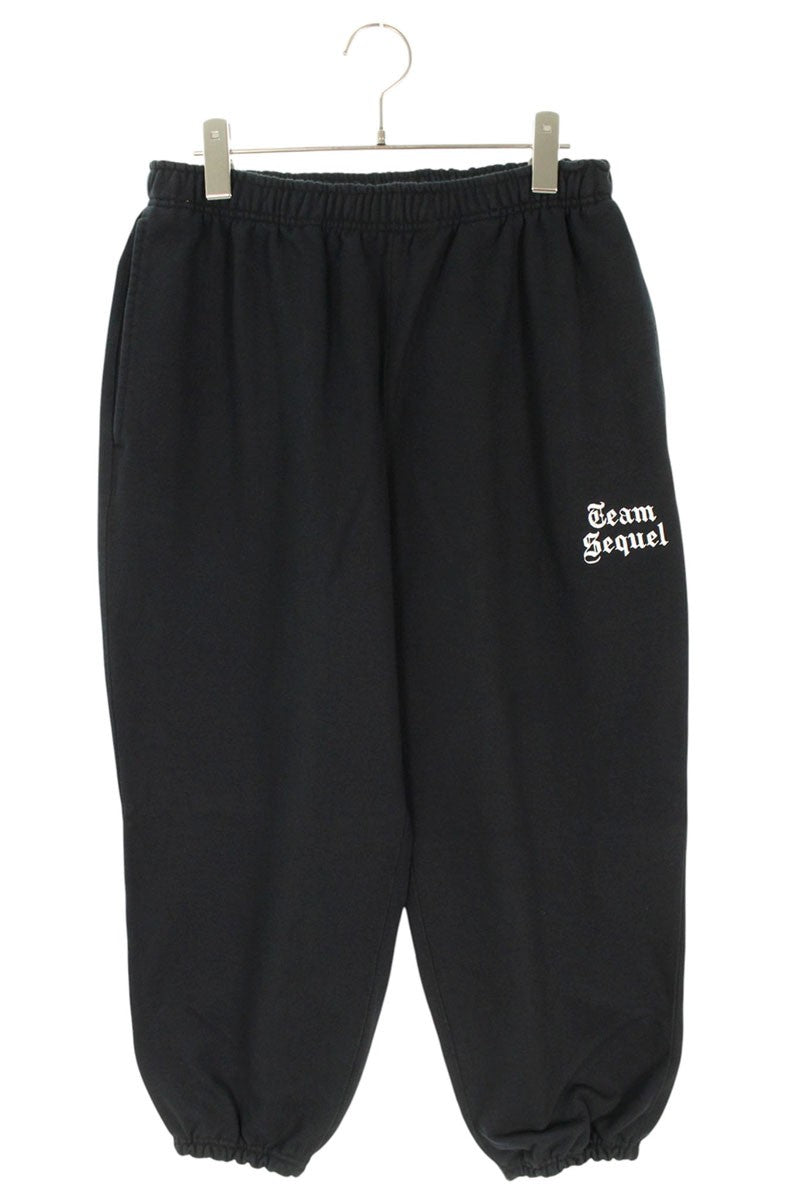 SEQUEL 25SS Logo Embroidered Sweatpants Black Size 36