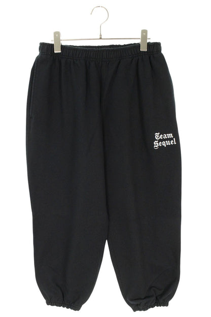 SEQUEL 25SS Logo Embroidered Sweatpants Black Size 36