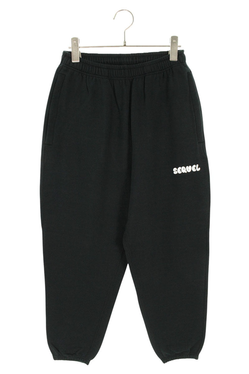 SEQUEL 25SS Logo Print Sweatpants Black Size 36