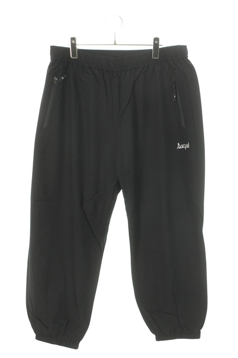 SEQUEL 25SS Logo Embroidered Nylon Pants Black Size 36