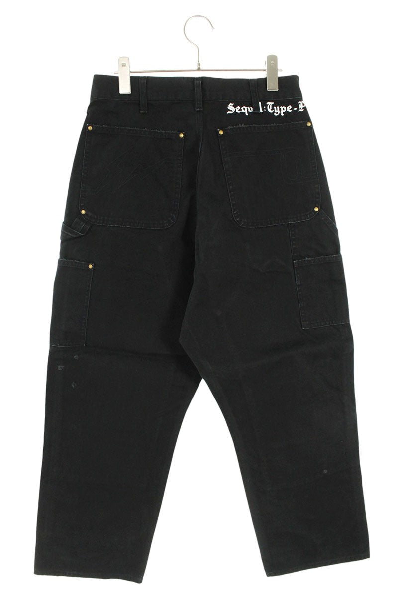 SEQUEL 25SS Distressed Carpenter Pants Black Size 32