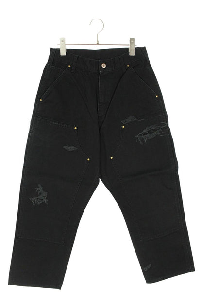 SEQUEL 25SS Distressed Carpenter Pants Black Size 34