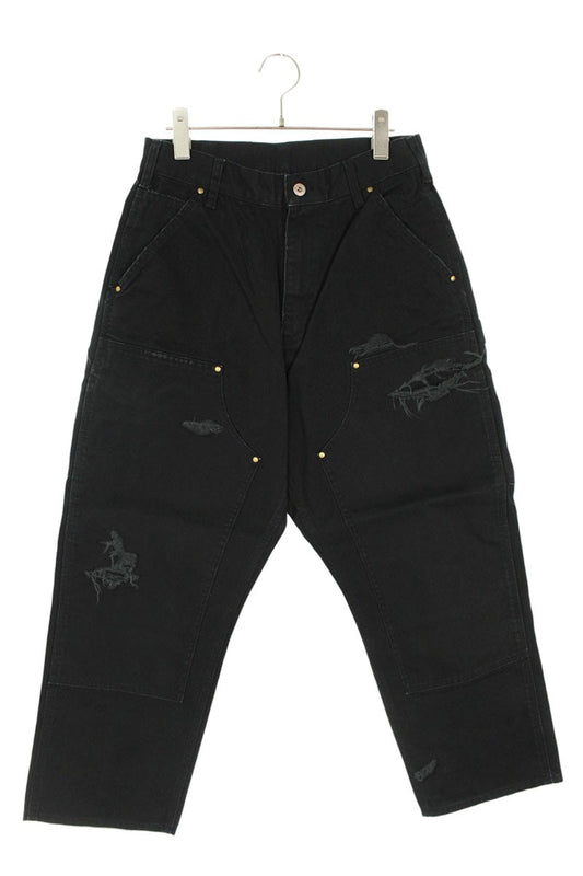 SEQUEL 25SS Distressed Carpenter Pants Black Size 34