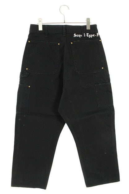 SEQUEL 25SS Distressed Carpenter Pants Black Size 34
