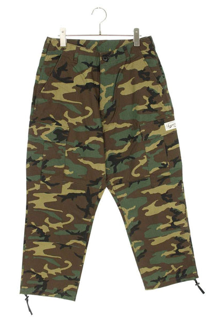 SEQUEL 25SS Logo Print Camo Pants Khaki Size 32