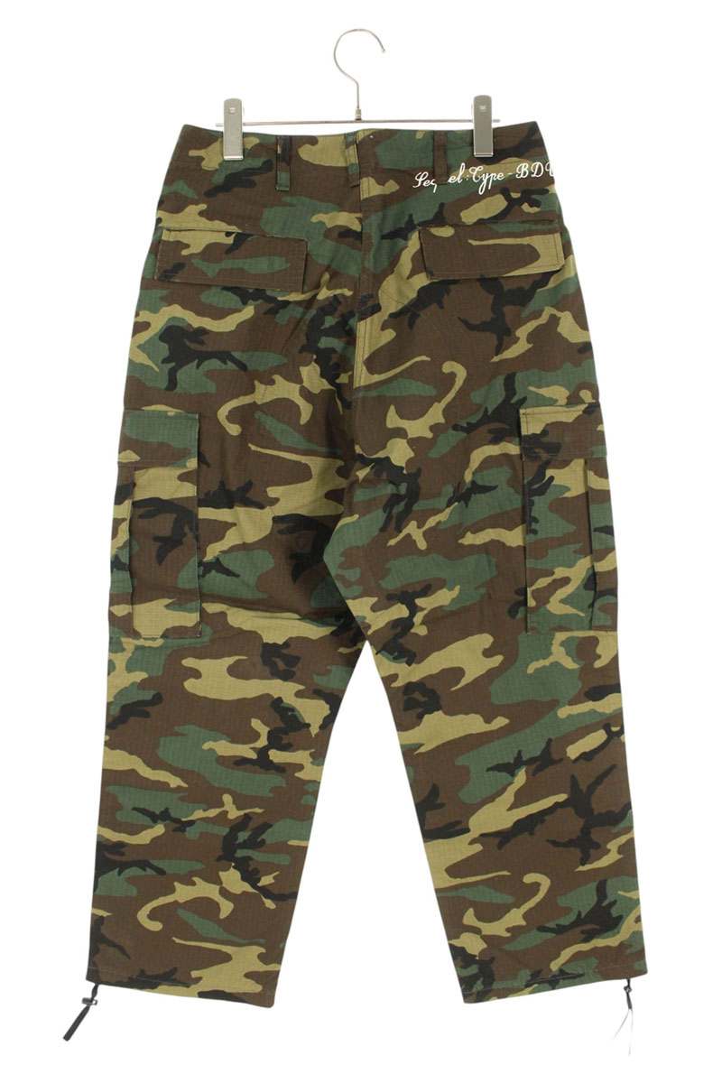 SEQUEL 25SS Logo Print Camo Pants Khaki Size 36