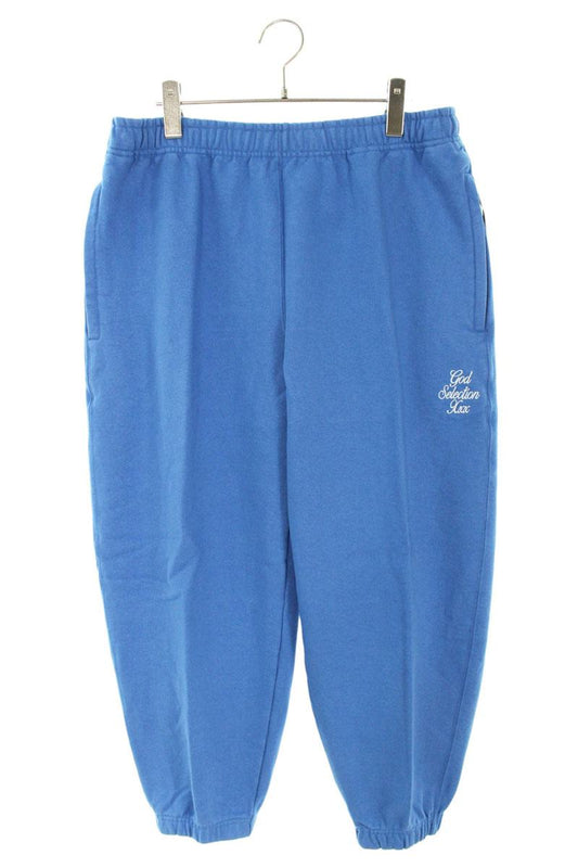 GOD SELECTION XXX Embroidered Logo Sweatpants Blue Size 32