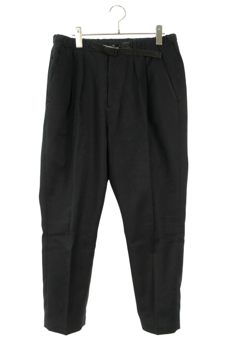 NEAT 2-Pleat Belted Tapered Slacks Black Size 30