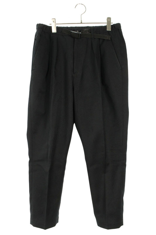 NEAT 2-Pleat Belted Tapered Slacks Black Size 30