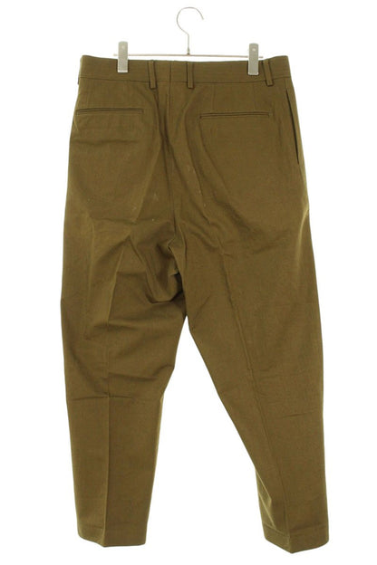 NEAT 2-Tuck Cotton Canvas Tapered Slacks Khaki Size 34