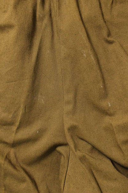 NEAT 2-Tuck Cotton Canvas Tapered Slacks Khaki Size 34