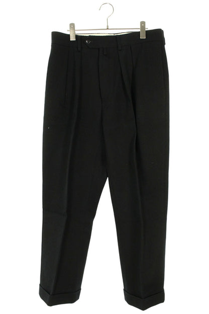 NEAT 2-Tuck Cotton Tapered Slacks Black Size 34
