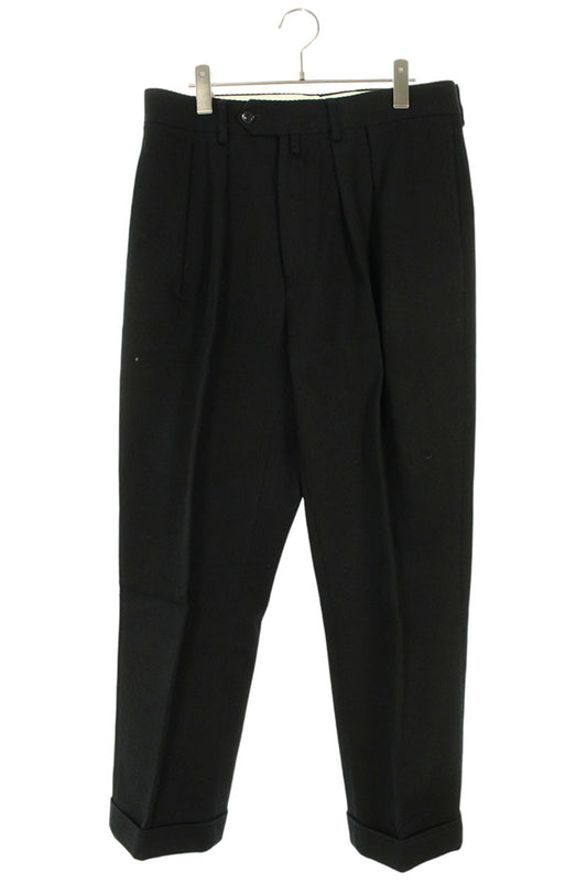 NEAT 2-Tuck Cotton Tapered Slacks Black Size 34