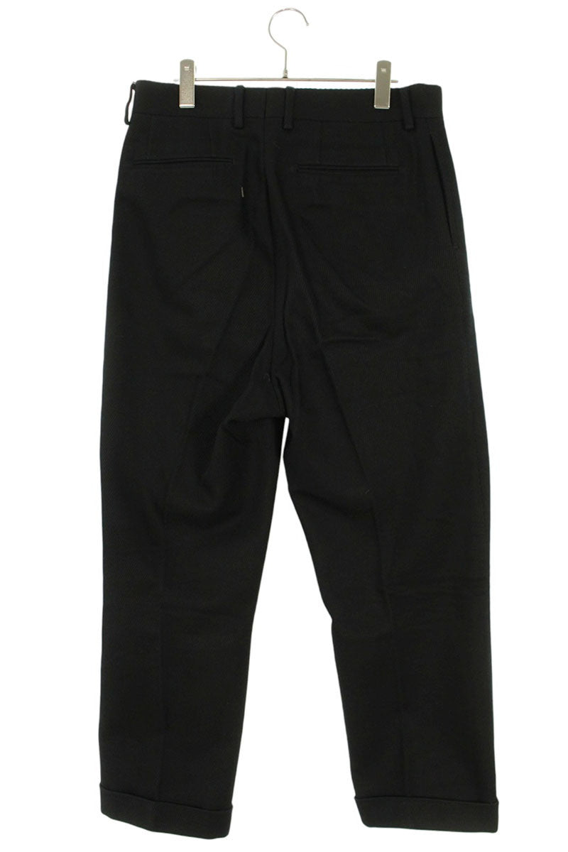 NEAT 2-Tuck Cotton Tapered Slacks Black Size 34