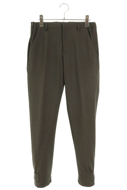 Prada Houndstooth Hem-Tape Design Trousers Khaki Size 32