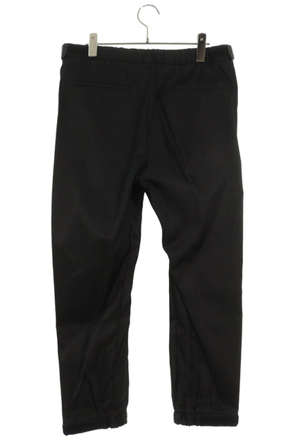 Prada Nylon Logo Tape Hem Trousers Black Size 32