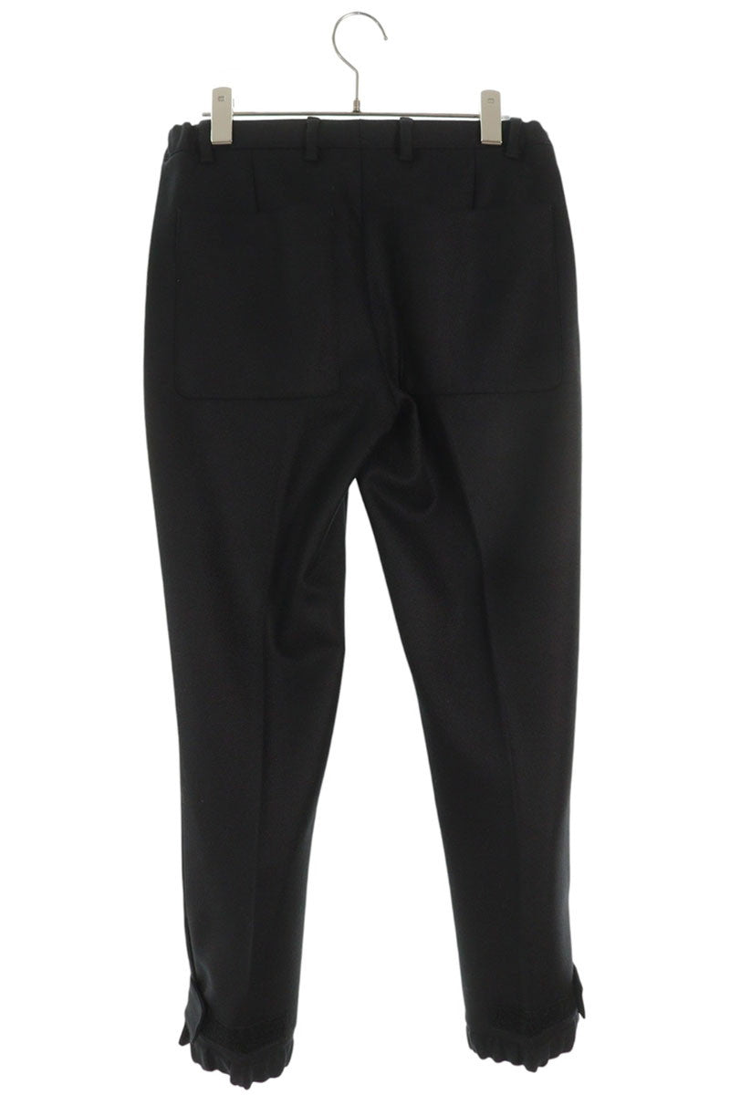 Prada Black Wool Adjustable Cuff Trousers Size 32