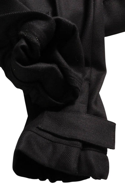 Prada Black Wool Adjustable Cuff Trousers Size 32