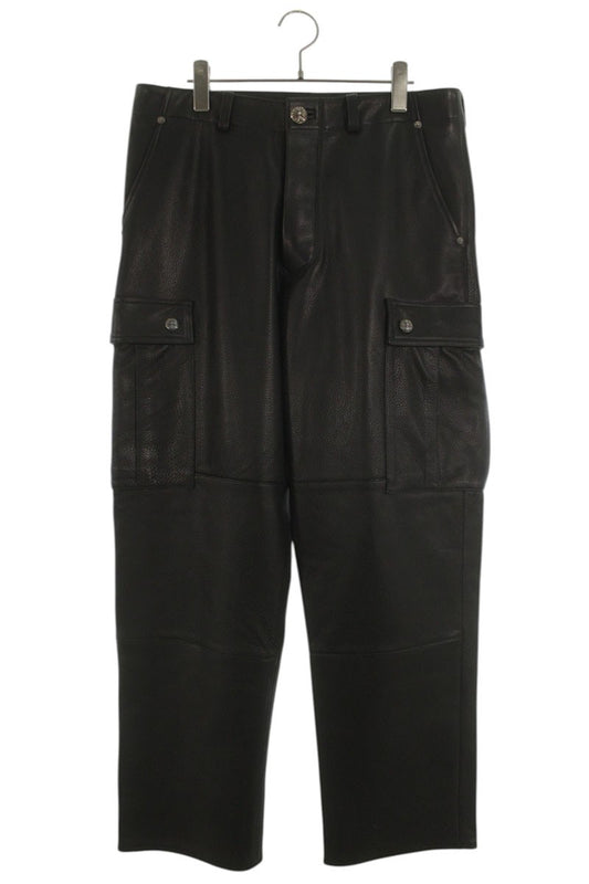Chrome Hearts DEVIL DOG LTHR Cross Button Pants Size 32