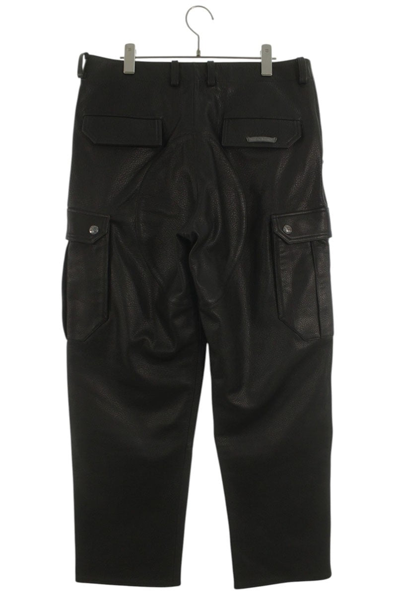 Chrome Hearts DEVIL DOG LTHR Cross Button Pants Size 32