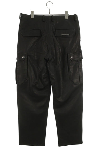 Chrome Hearts DEVIL DOG LTHR Cross Button Pants Size 32