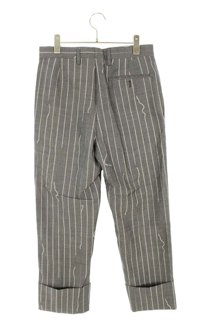 Vivienne Westwood CROPPED GERGE TROUSERS Gray/White Size 32
