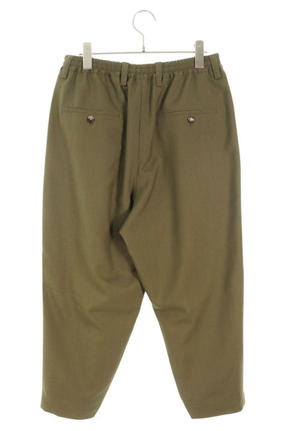 Marni Khaki Tropical Wool Shirred Tapered Pants Size 33