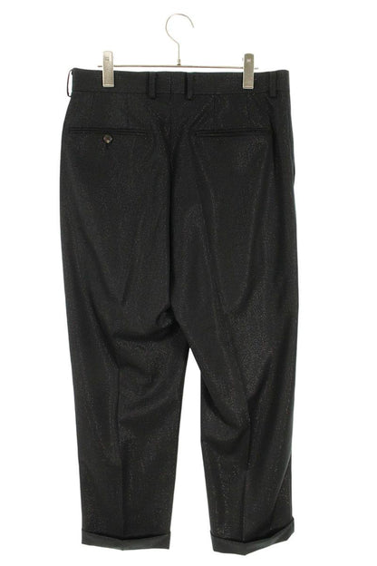 Wacko Maria Black Lame Embroidered Slacks Size 32