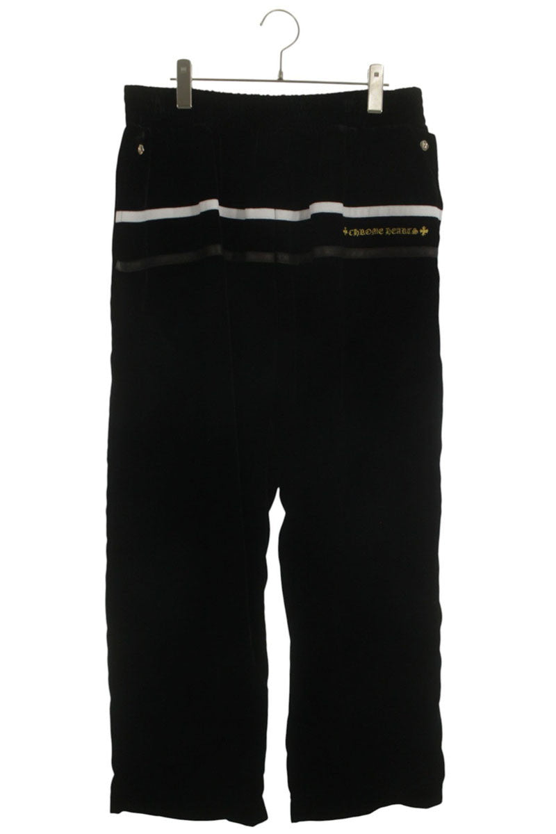 Chrome Hearts Logo Embroidered Velour Track Pants Size 36