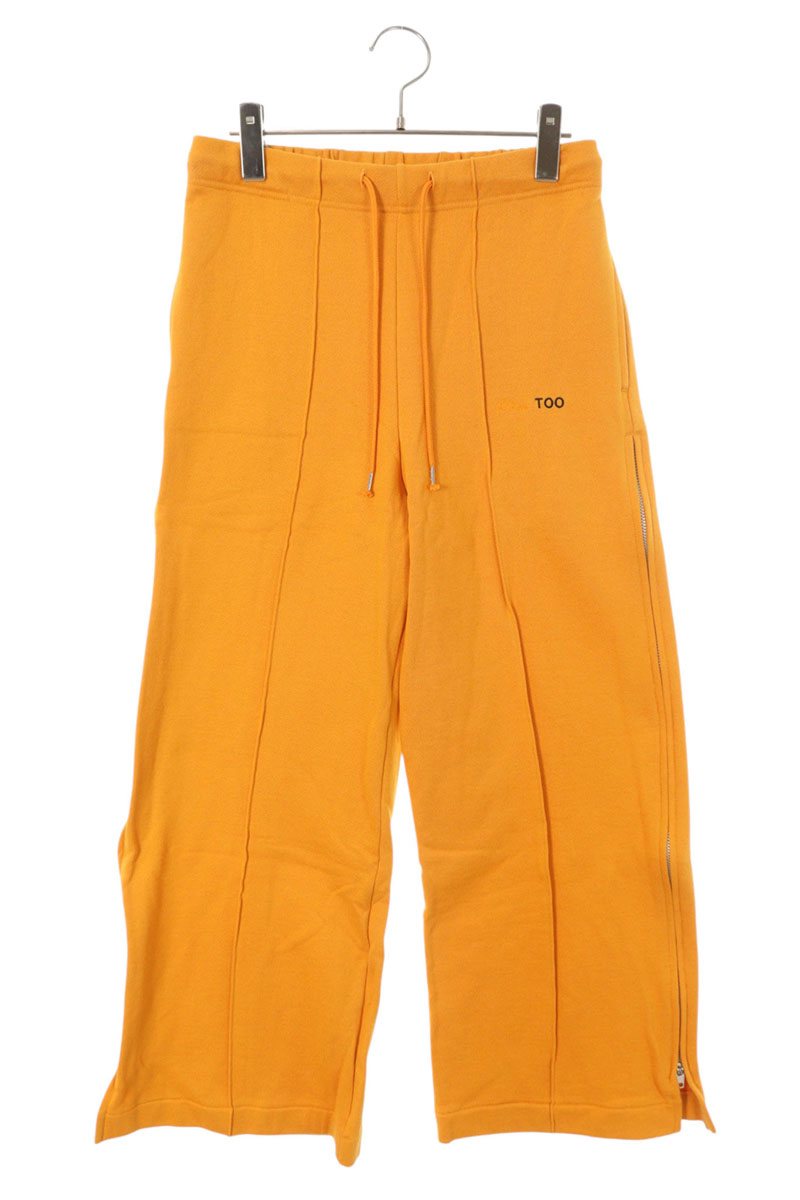TOGA Cotton Wide Sweatpants Orange Size 28