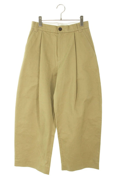STUDIO NICHOLSON Cotton 1-Pleat Wide Chino Beige Size 28