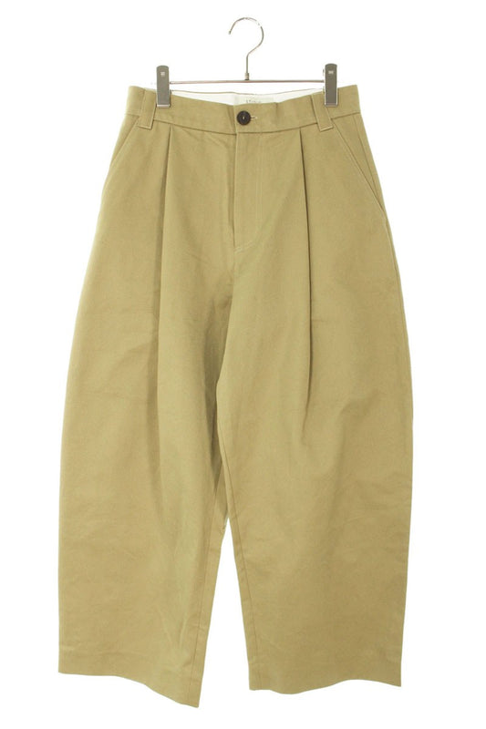 STUDIO NICHOLSON Cotton 1-Pleat Wide Chino Beige Size 28