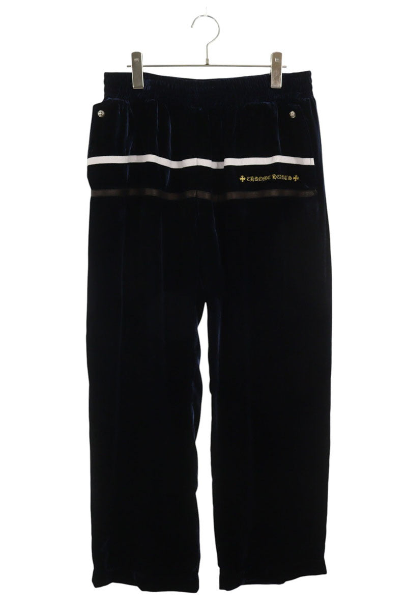 Chrome Hearts VELVET TRACKSUIT PANTS Navy Size 34